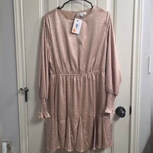 She + Sky Blush Textured Dress